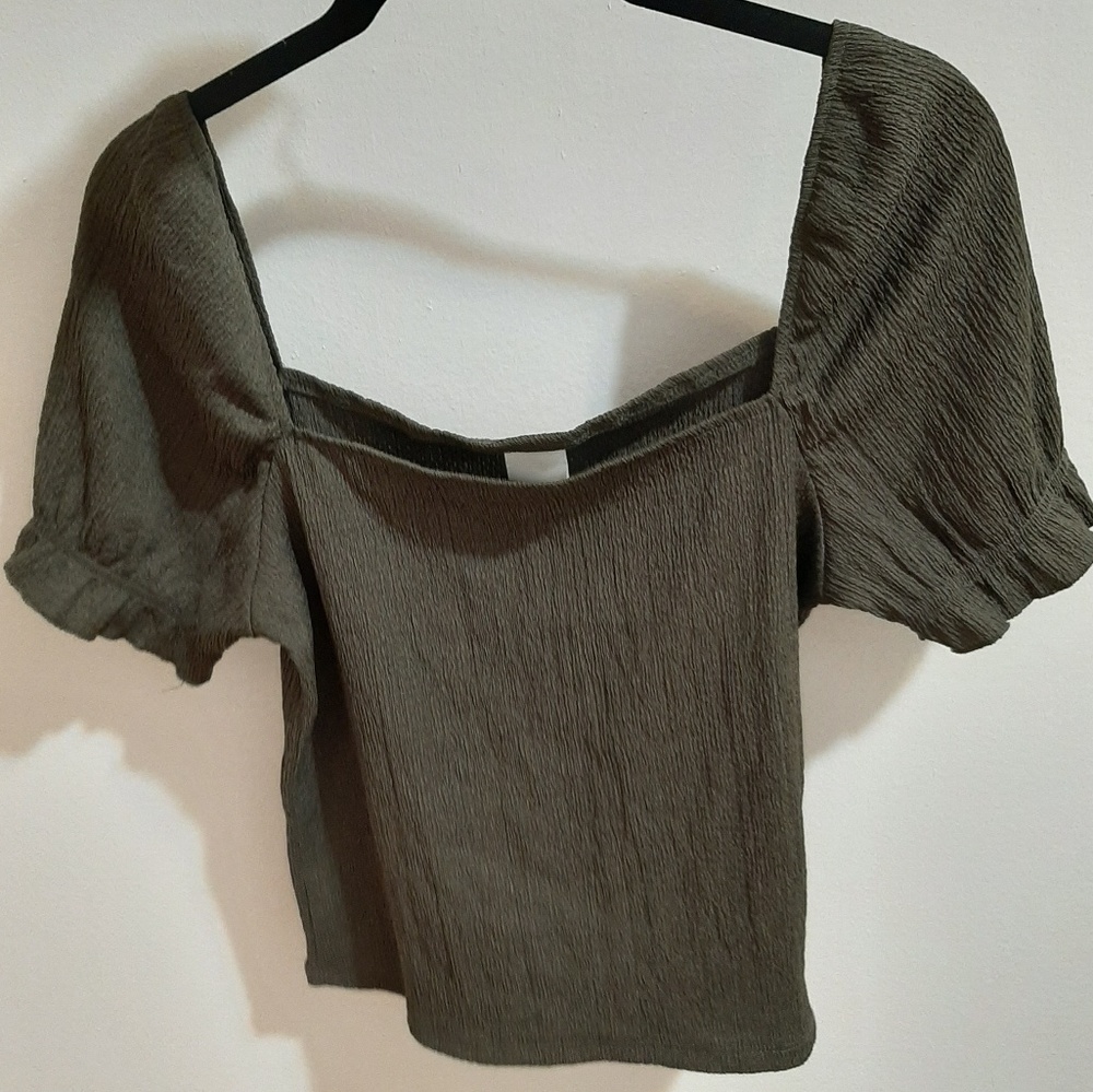 Olive green top